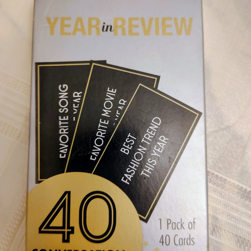 Game: Friends And Family. Year in Review Conversation Cards. Amazing.
